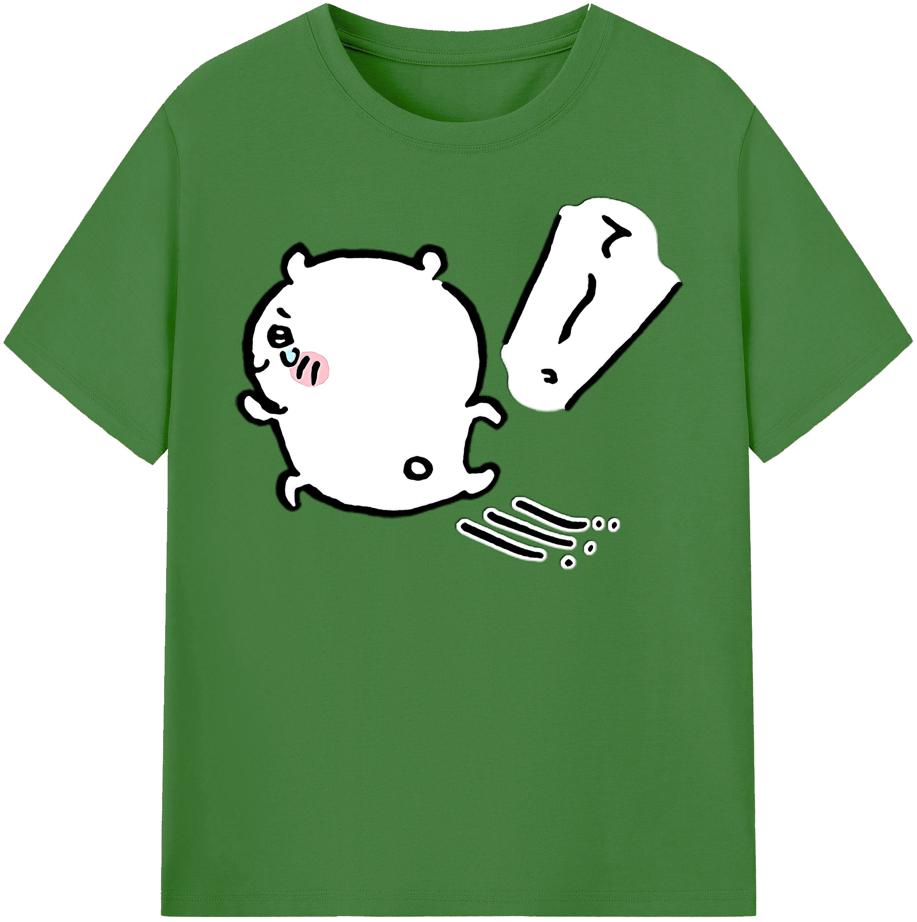 （画像用） ちいかわ ちいかわ Chii-kawa chiikawa レディースカジュアルプリントTシャツ（綿100％）